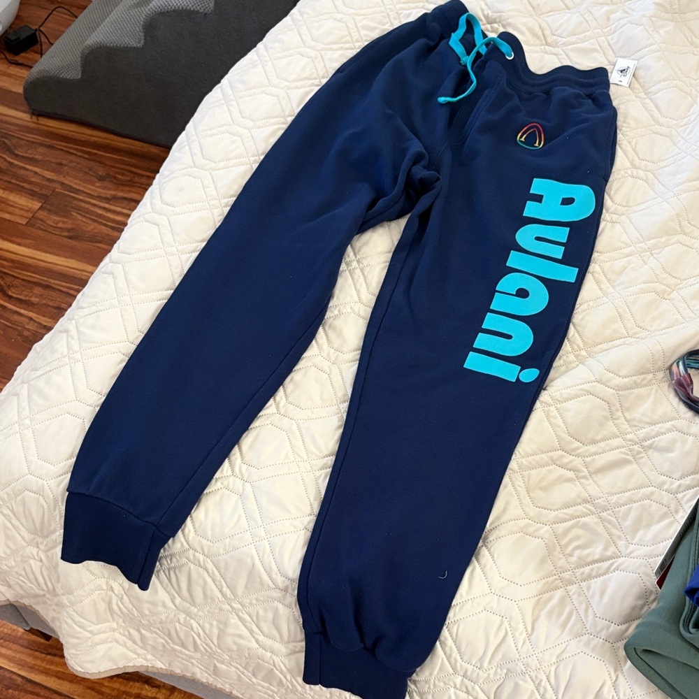 Disney Navy Sweatpants with Teal Logo